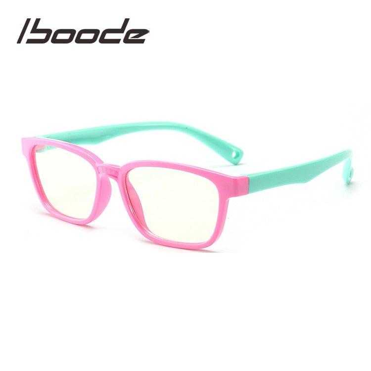 iboode Blue Light Blocking Glasses Kids Boy Girl Square Computer Eyeglasses Clear Lens Optical Glasses Frame UV400 Oculos Garfas