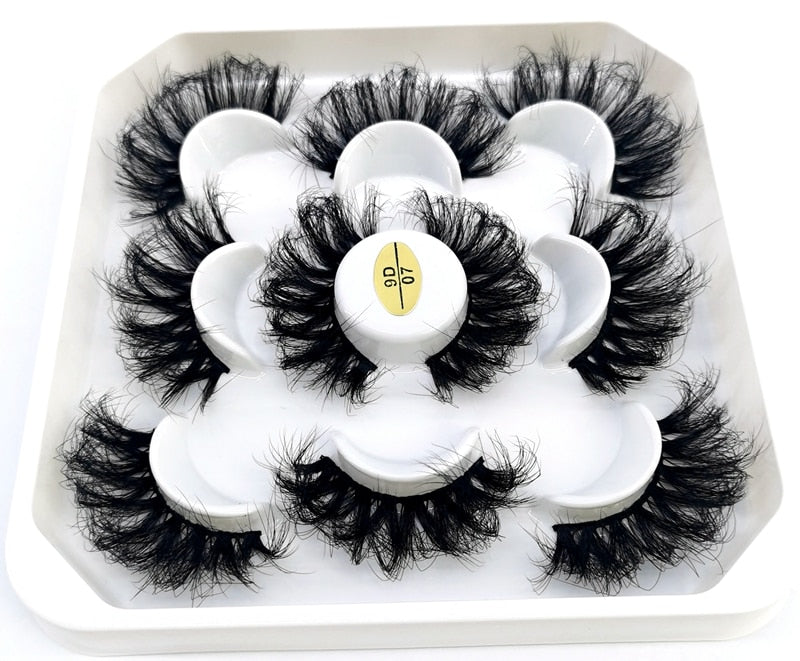 New 5 pairs natural false eyelashes fake lashes long makeup 3d mink lashes eyelash extension mink eyelashes for beauty 9D14