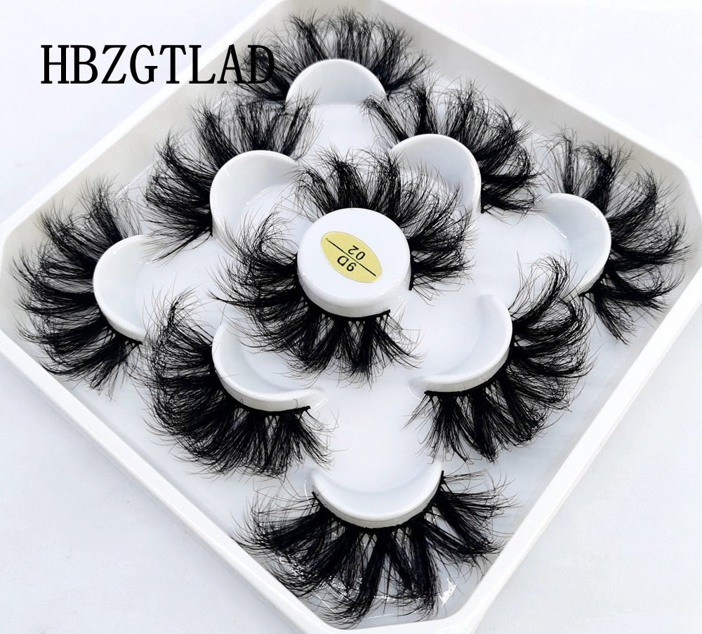 New 5 pairs natural false eyelashes fake lashes long makeup 3d mink lashes eyelash extension mink eyelashes for beauty 9D14