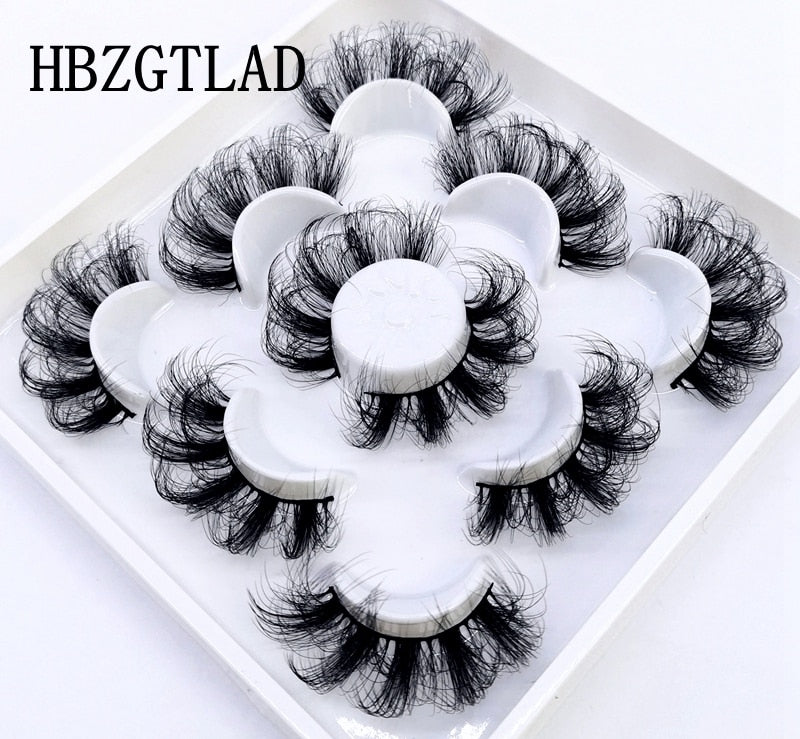 New 5 pairs natural false eyelashes fake lashes long makeup 3d mink lashes eyelash extension mink eyelashes for beauty 9D14
