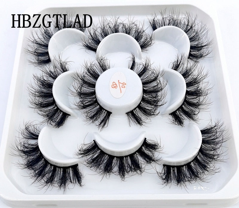 New 5 pairs natural false eyelashes fake lashes long makeup 3d mink lashes eyelash extension mink eyelashes for beauty 9D14