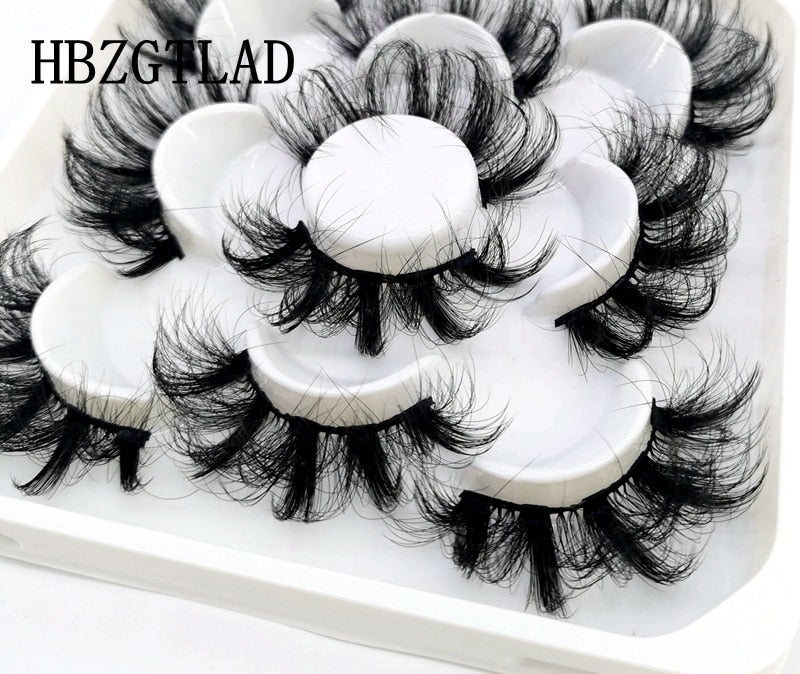 New 5 pairs natural false eyelashes fake lashes long makeup 3d mink lashes eyelash extension mink eyelashes for beauty 9D14