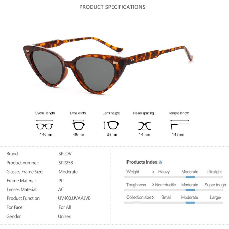 Women Cat Eye Sun Glasses Retro Rivet Cateye Sunglasses Ladies Vintage Eyewear Leopard Black Red Female Oculos De Sol