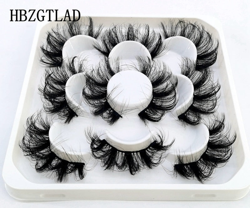New 5 pairs natural false eyelashes fake lashes long makeup 3d mink lashes eyelash extension mink eyelashes for beauty 9D14