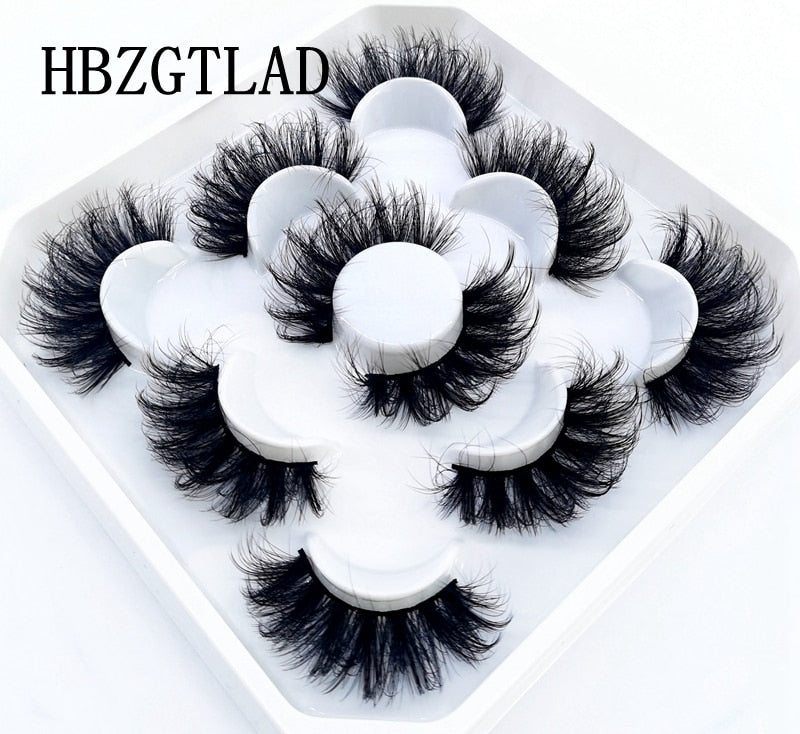 New 5 pairs natural false eyelashes fake lashes long makeup 3d mink lashes eyelash extension mink eyelashes for beauty 9D14