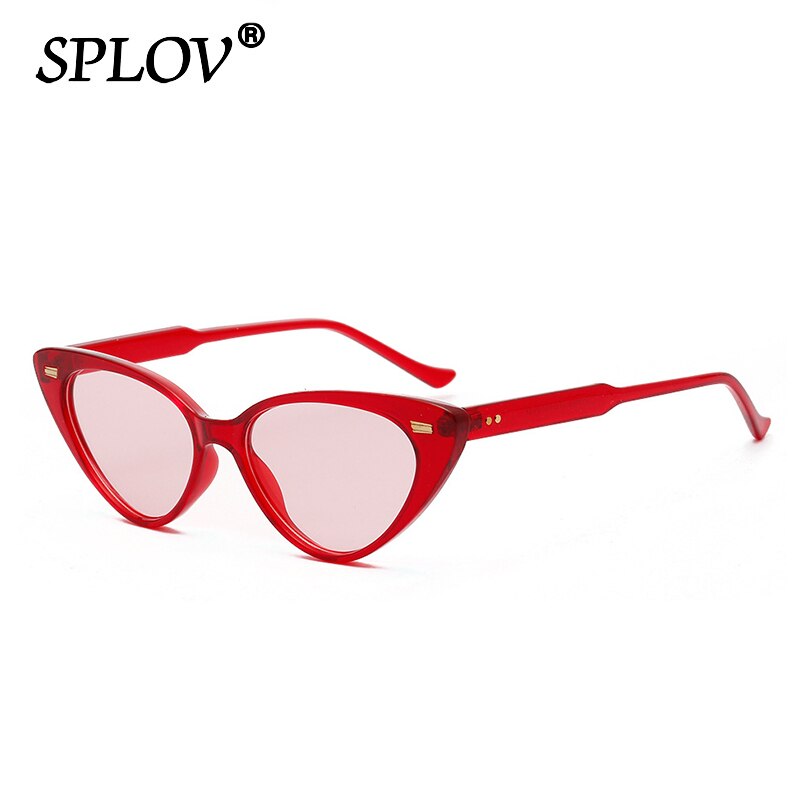 Women Cat Eye Sun Glasses Retro Rivet Cateye Sunglasses Ladies Vintage Eyewear Leopard Black Red Female Oculos De Sol