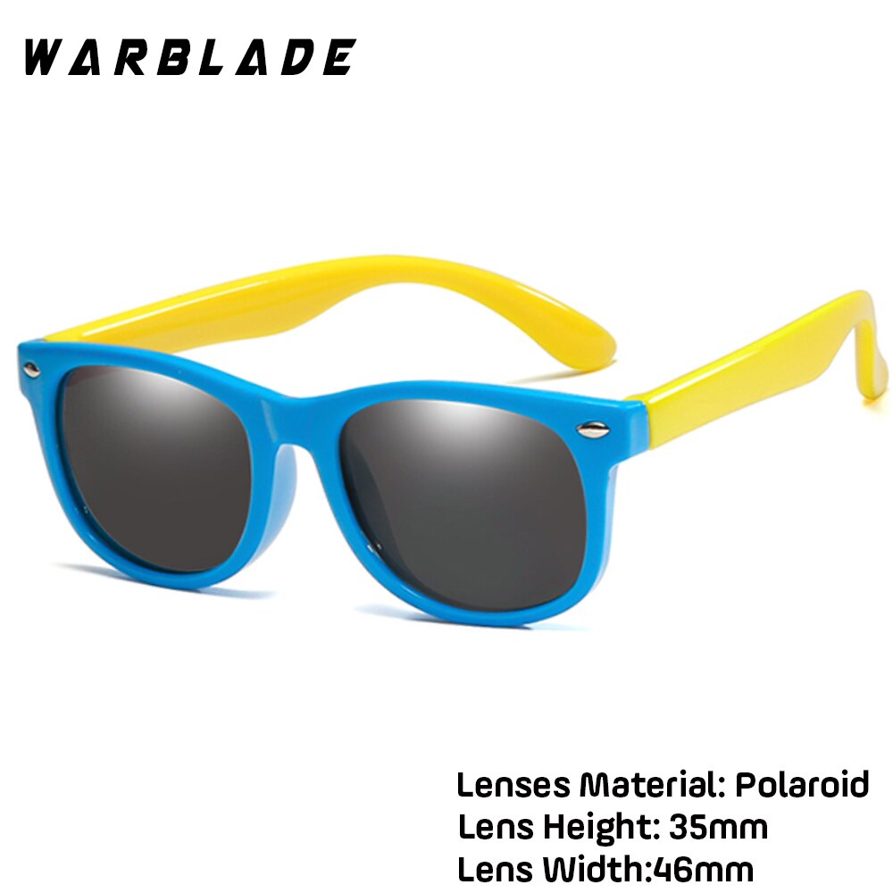 WarBLade Colorful Flexible Kids Sunglasses Polarized Eyewears Children High Quality HD Lens Baby Safety Coating Mirror Shades