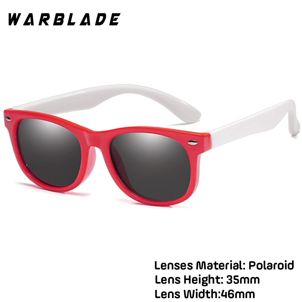 WarBLade Colorful Flexible Kids Sunglasses Polarized Eyewears Children High Quality HD Lens Baby Safety Coating Mirror Shades