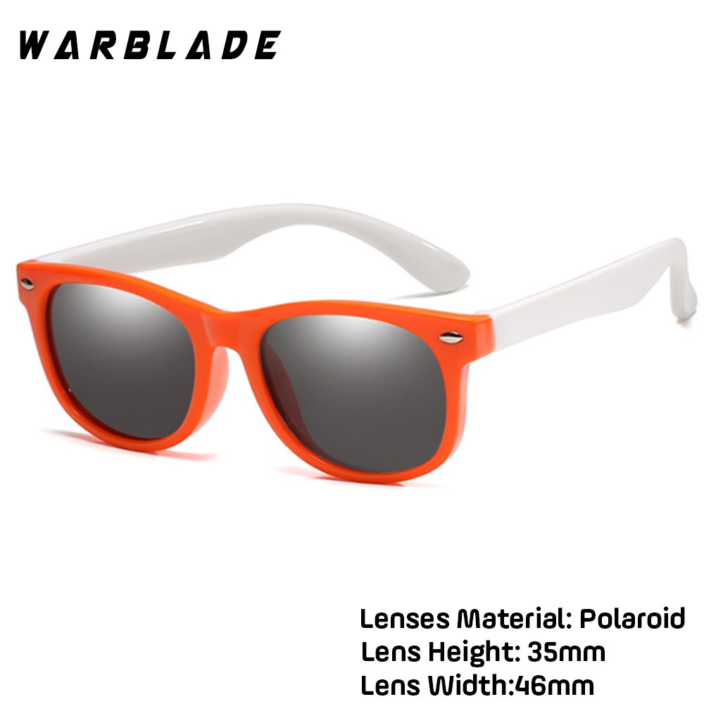 WarBLade Colorful Flexible Kids Sunglasses Polarized Eyewears Children High Quality HD Lens Baby Safety Coating Mirror Shades