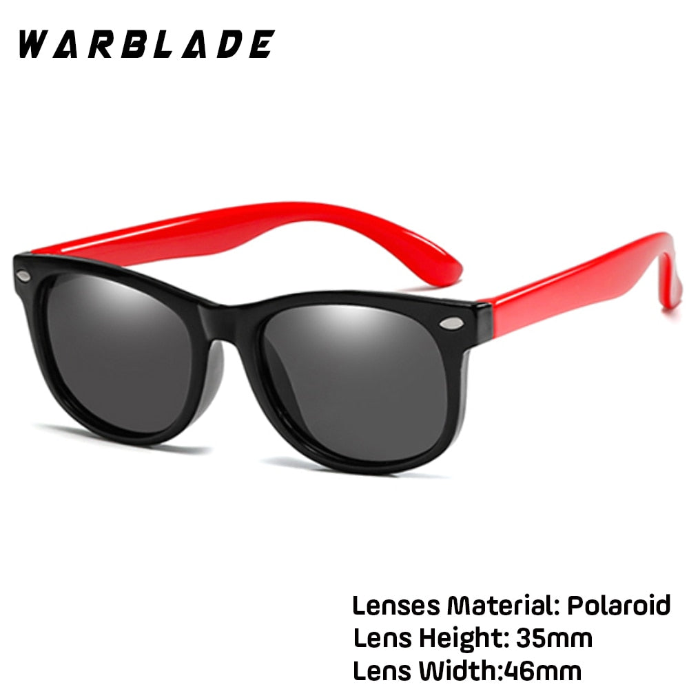 WarBLade Colorful Flexible Kids Sunglasses Polarized Eyewears Children High Quality HD Lens Baby Safety Coating Mirror Shades