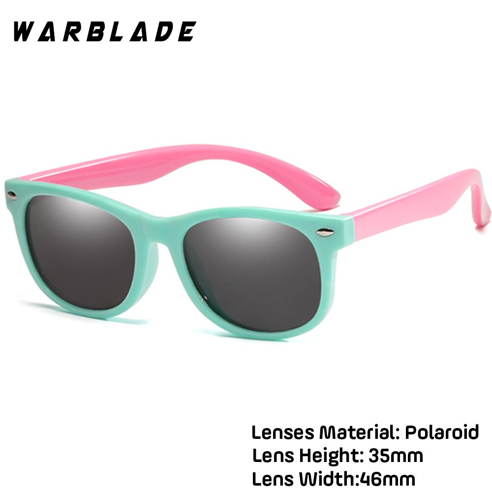 WarBLade Colorful Flexible Kids Sunglasses Polarized Eyewears Children High Quality HD Lens Baby Safety Coating Mirror Shades