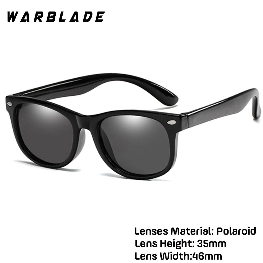 WarBLade Colorful Flexible Kids Sunglasses Polarized Eyewears Children High Quality HD Lens Baby Safety Coating Mirror Shades