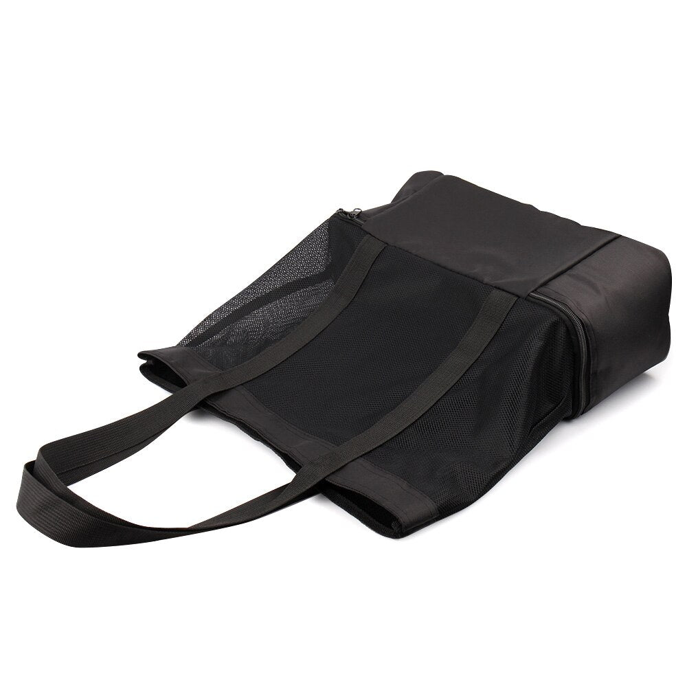 Women Simple Functional Portable Foldable Shopping Bag Balck Tote Bags Package Crossbody Bags Purses Casual Handbag