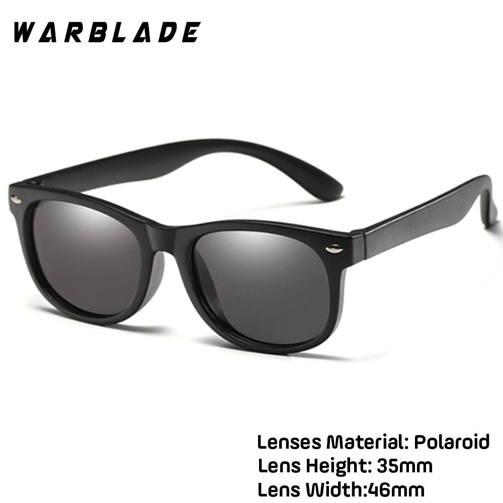 WarBLade Colorful Flexible Kids Sunglasses Polarized Eyewears Children High Quality HD Lens Baby Safety Coating Mirror Shades