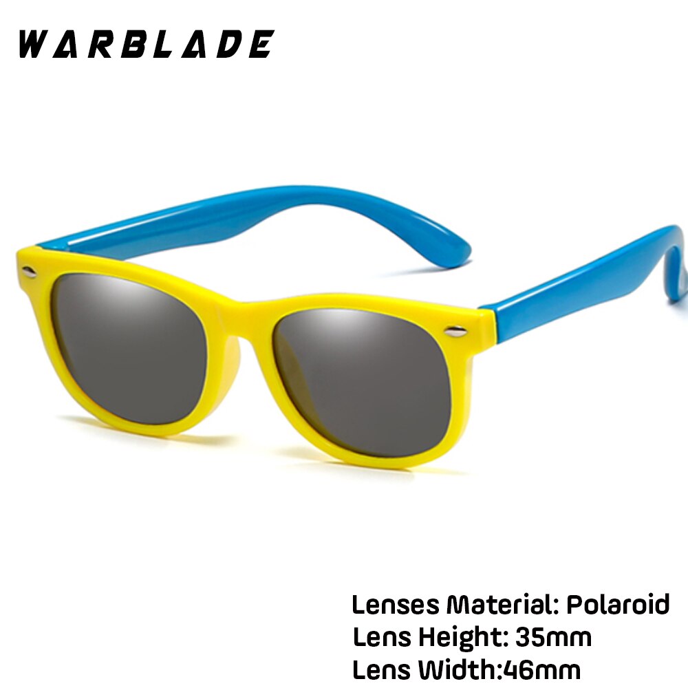 WarBLade Colorful Flexible Kids Sunglasses Polarized Eyewears Children High Quality HD Lens Baby Safety Coating Mirror Shades