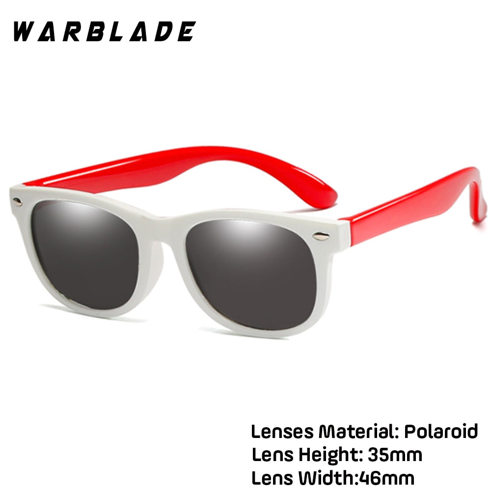 WarBLade Colorful Flexible Kids Sunglasses Polarized Eyewears Children High Quality HD Lens Baby Safety Coating Mirror Shades