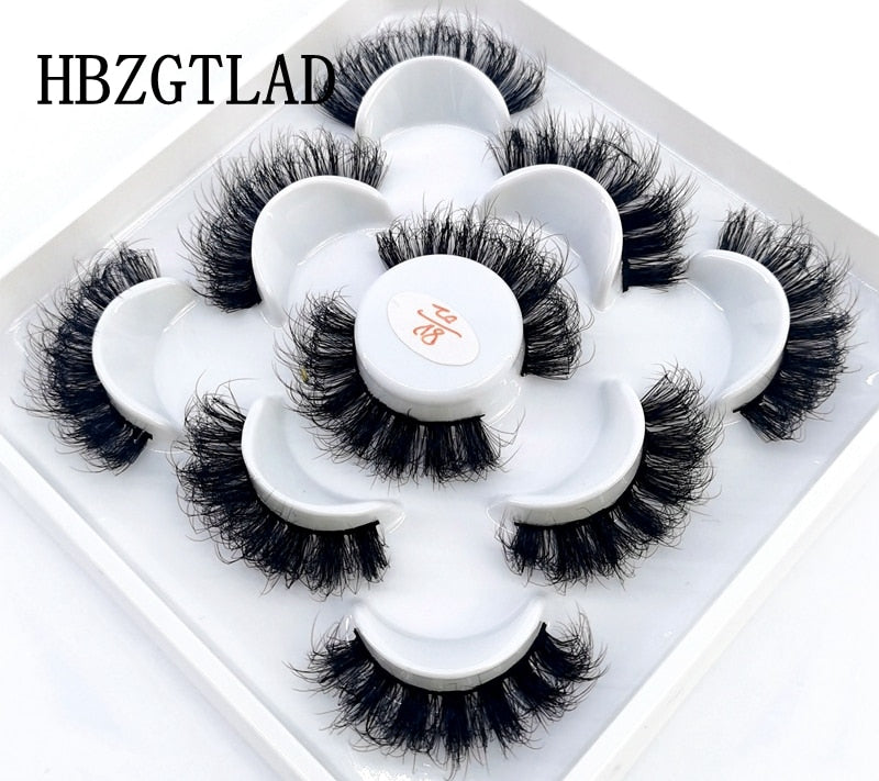 New 5 pairs natural false eyelashes fake lashes long makeup 3d mink lashes eyelash extension mink eyelashes for beauty 9D14