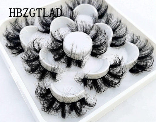 New 5 pairs natural false eyelashes fake lashes long makeup 3d mink lashes eyelash extension mink eyelashes for beauty 9D14