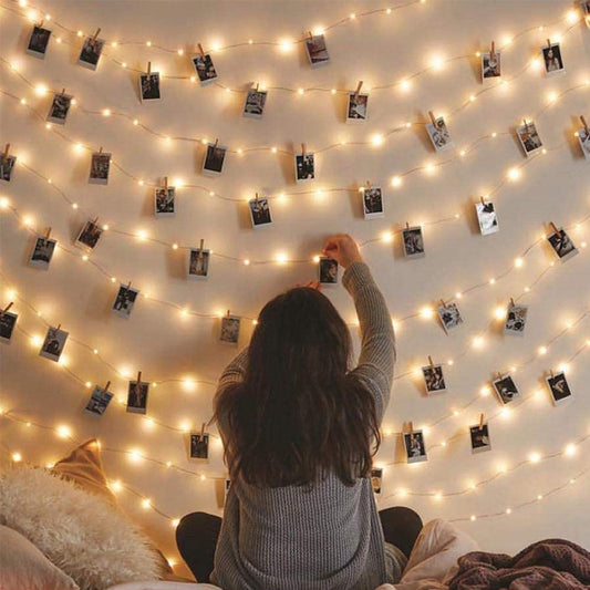 Photo Clip USB LED String Lights Fairy Lights Outdoor Battery Operated Led Garland String Lights For Bedroom Home Decoration
