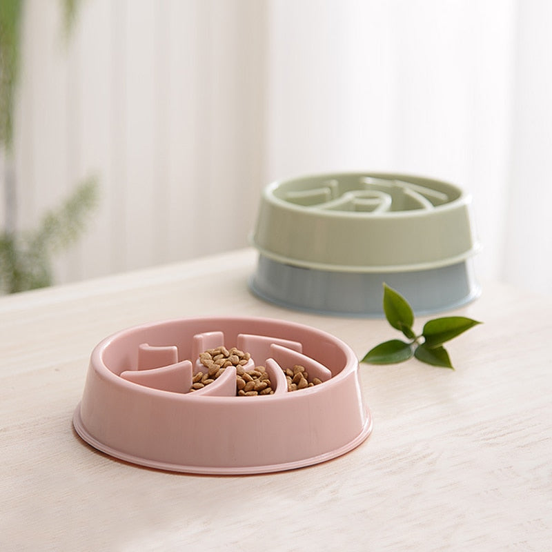 Pet Dogs Cats Slow Eating Bowl Feeding Food Bowls Puppy Slow Down Eating Feeder Dish Bowel Prevent Obesity Dogs Supplies