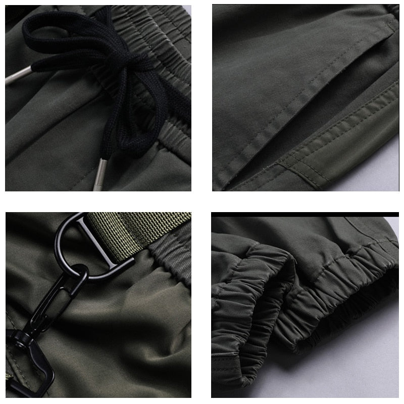 CHAIFENKO Hip Hop Cargo Pants Men Fashion Harajuku Black Harem Pant Streetwear Joggers Sweatpant Multi-Pocket Casual Mens Pants