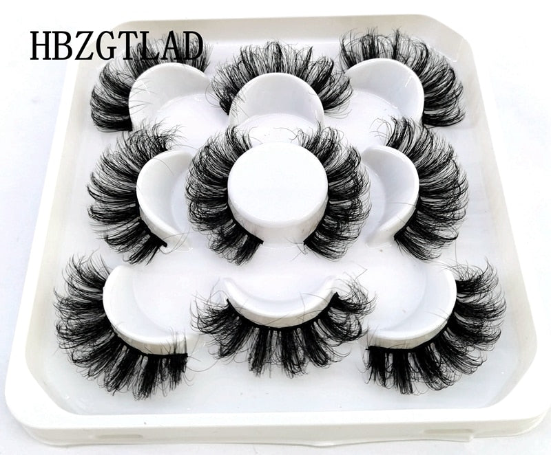 New 5 pairs natural false eyelashes fake lashes long makeup 3d mink lashes eyelash extension mink eyelashes for beauty 9D14
