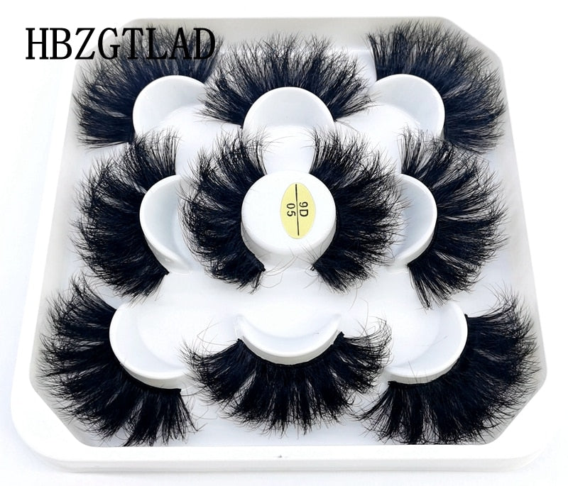New 5 pairs natural false eyelashes fake lashes long makeup 3d mink lashes eyelash extension mink eyelashes for beauty 9D14