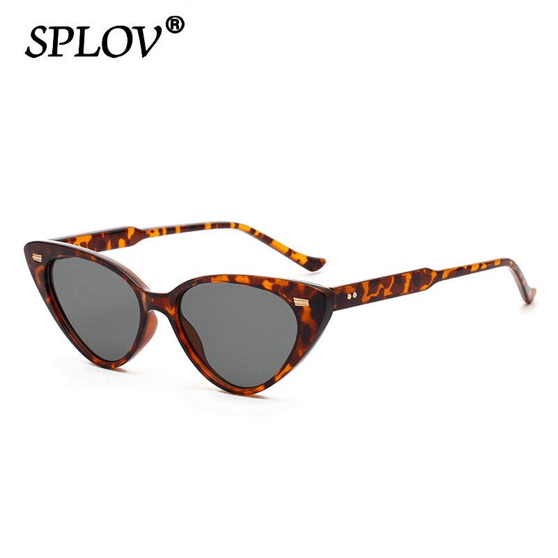 Women Cat Eye Sun Glasses Retro Rivet Cateye Sunglasses Ladies Vintage Eyewear Leopard Black Red Female Oculos De Sol