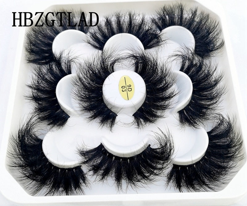 New 5 pairs natural false eyelashes fake lashes long makeup 3d mink lashes eyelash extension mink eyelashes for beauty 9D14