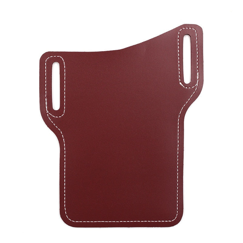Men Phone Case Holster Cellphone Loop Holster Belt Waist Bag Props Leather Purse Phone Wallet Running Pouch Travel Camping Bags