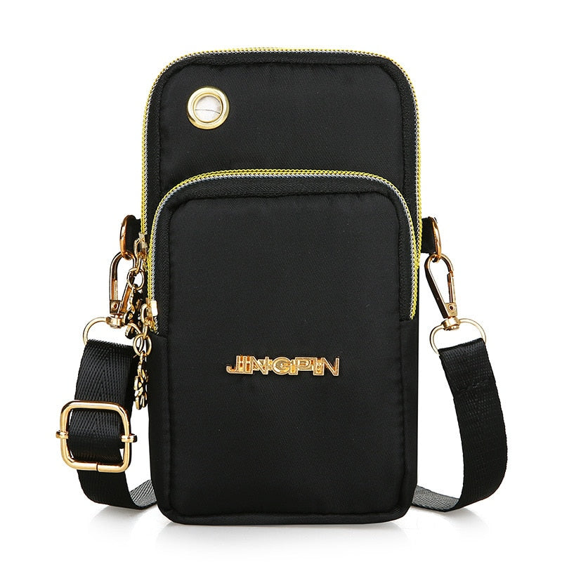 New Balloon Mobile Phone Crossbody Bags for Women Fashion Women Shoulder Bag Cell Phone Pouch with Headphone Plug 3 Layer Wallet