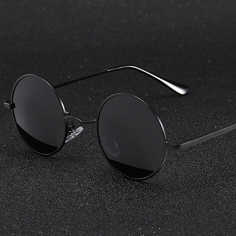 Retro Classic Sun Glasses Round Glasses Men Women Fishing Glasses Goggles Camping Hiking Driving Eyewear Metal Frame Sunglasses