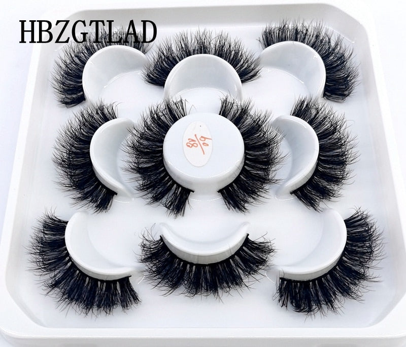 New 5 pairs natural false eyelashes fake lashes long makeup 3d mink lashes eyelash extension mink eyelashes for beauty 9D14