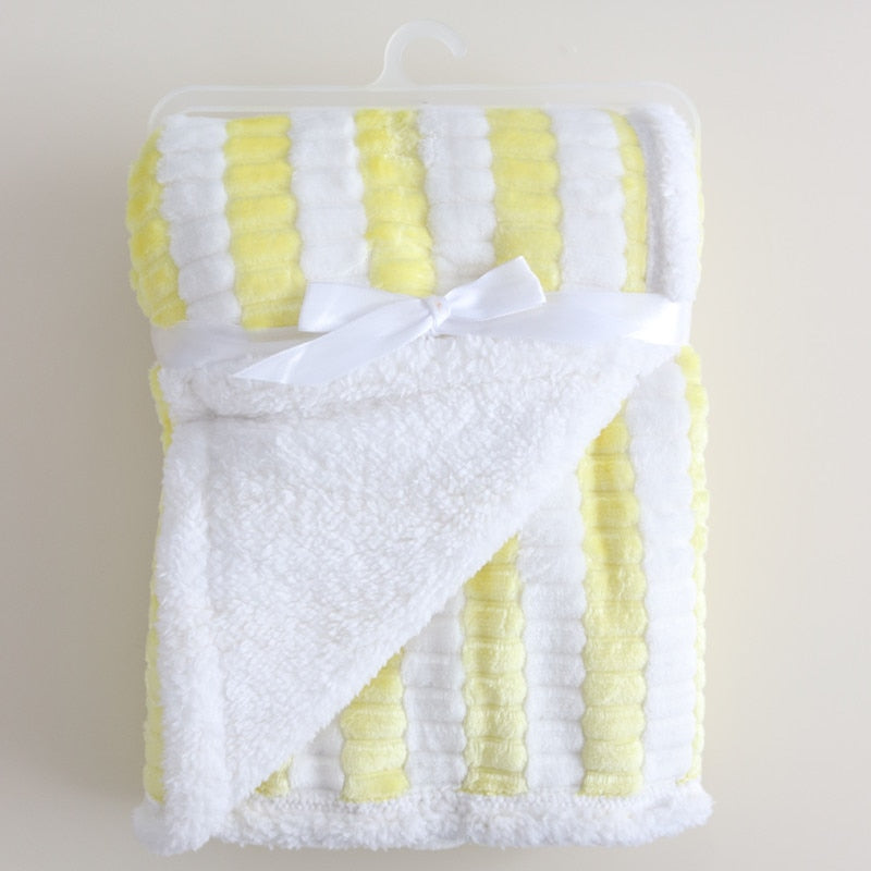 Baby Blankets New Thicken Double Layer Coral Fleece Infant Swaddle Bebe Envelope Wrap Owl Printed Newborn Baby Bedding Blanket