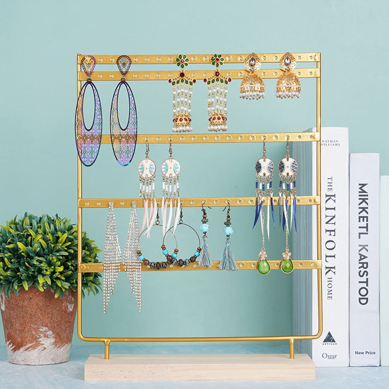 New Steel Stand for Earrings Pendants Bracelets Jewelry Display Stud Earrings Holder Jewellery Rack 3 Colors