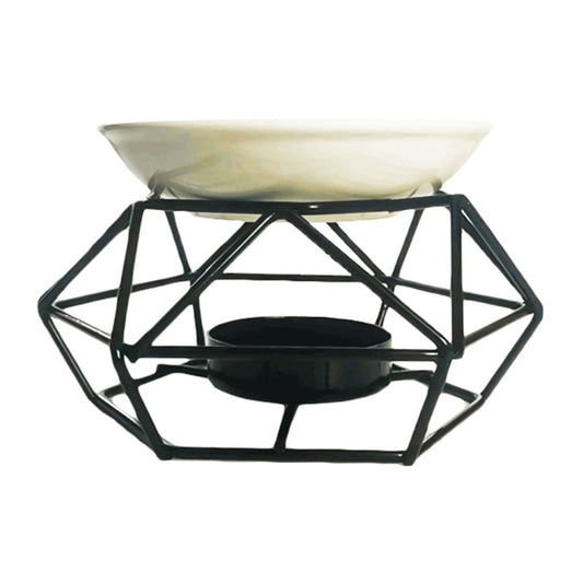 Aromatic Oil Burner, Geometric Ceramic Essential Oil Candle Holder Wax Melt Burner Warmer Melter fragrance for Home Offi
