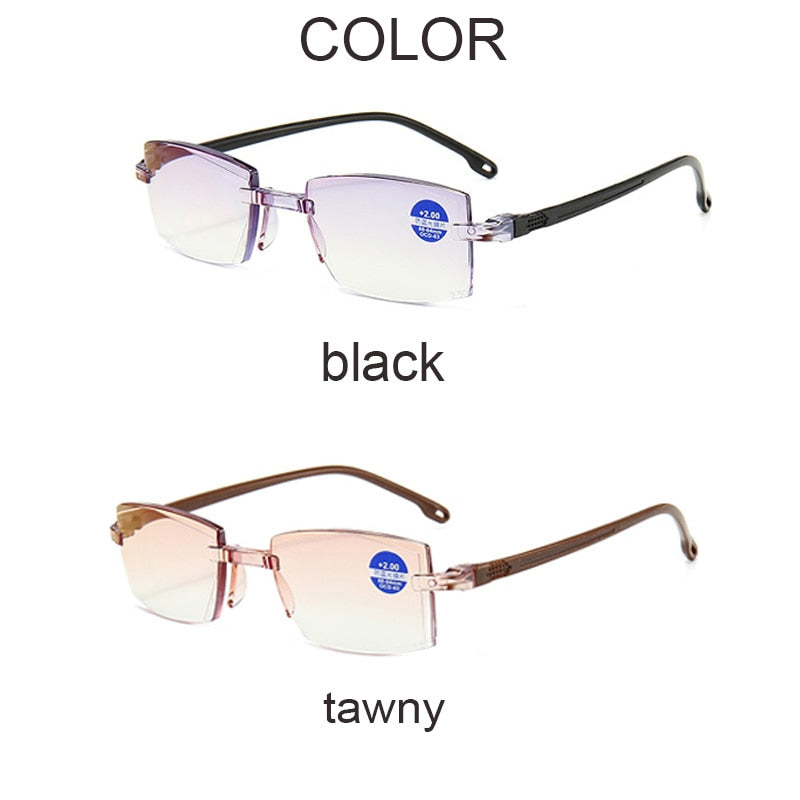 2020 Men Women Rimless Reading Glasses Anti Blue Light Magnification Eyewear Presbyopic Glasses Diopter okulary