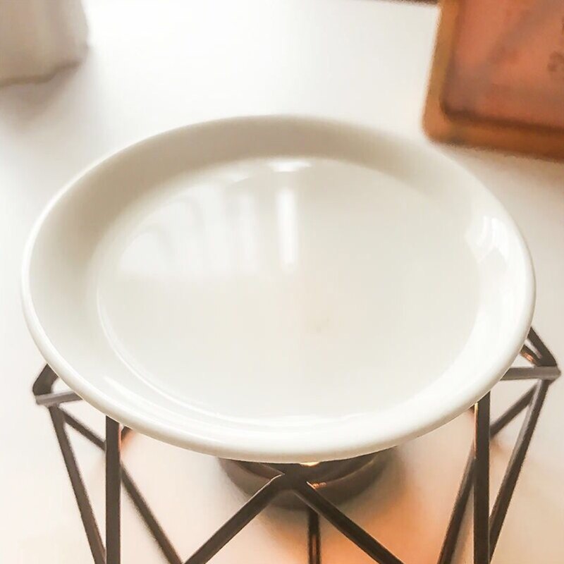 Aromatic Oil Burner, Geometric Ceramic Essential Oil Candle Holder Wax Melt Burner Warmer Melter fragrance for Home Offi