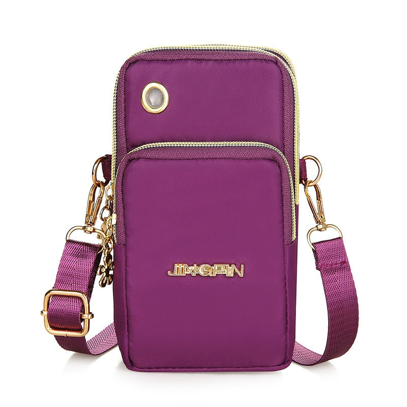 New Balloon Mobile Phone Crossbody Bags for Women Fashion Women Shoulder Bag Cell Phone Pouch with Headphone Plug 3 Layer Wallet