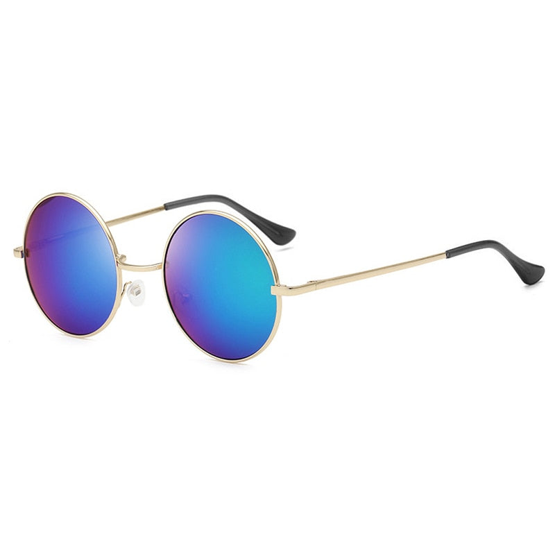 Retro Classic Sun Glasses Round Glasses Men Women Fishing Glasses Goggles Camping Hiking Driving Eyewear Metal Frame Sunglasses
