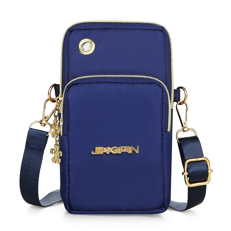 New Balloon Mobile Phone Crossbody Bags for Women Fashion Women Shoulder Bag Cell Phone Pouch with Headphone Plug 3 Layer Wallet