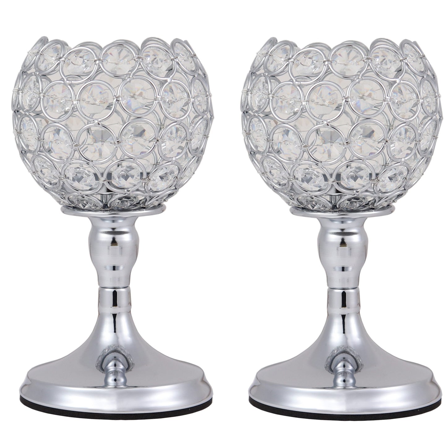 Crystal Tealight Candle Holders Metal Glass Candlesticks Wedding Table Centerpiece Party Christmas Home Decoration
