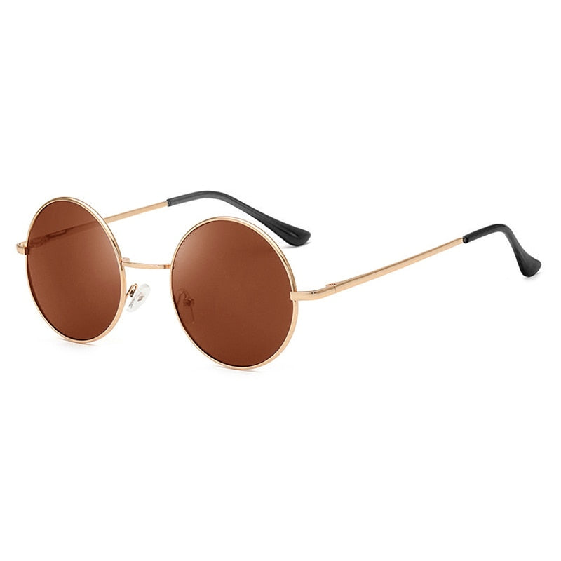 Retro Classic Sun Glasses Round Glasses Men Women Fishing Glasses Goggles Camping Hiking Driving Eyewear Metal Frame Sunglasses