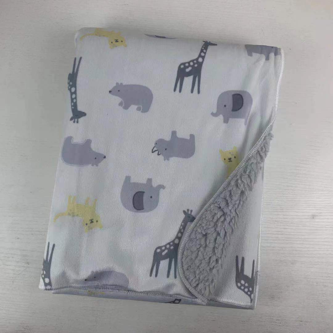 Baby Blankets New Thicken Double Layer Coral Fleece Infant Swaddle Bebe Envelope Wrap Owl Printed Newborn Baby Bedding Blanket