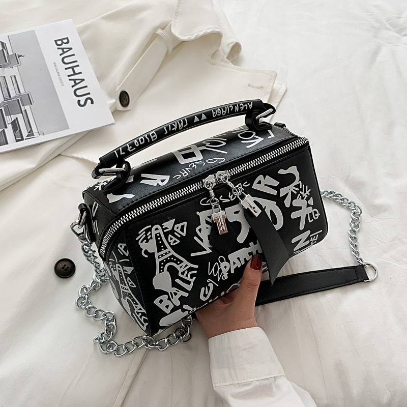 2023 Luxury Design Women Leather Handbags and Purse Fashion Crossbody Bags for Women Graffiti Handbags Shoulder Bags Women Bag