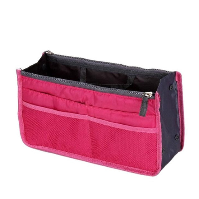 Organizer Insert Bag Women Nylon Travel Insert Organizer Handbag Purse Large liner Lady Makeup Cosmetic Bag Cheap Female Tote