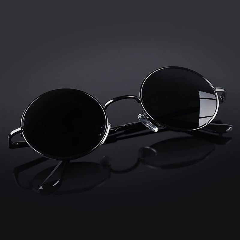 Retro Classic Sun Glasses Round Glasses Men Women Fishing Glasses Goggles Camping Hiking Driving Eyewear Metal Frame Sunglasses