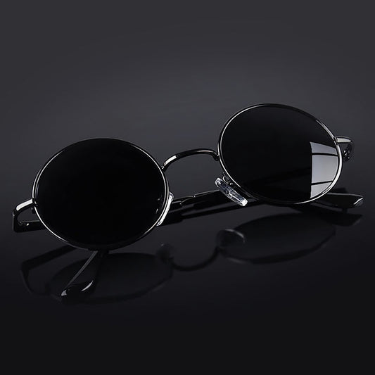 Retro Classic Sun Glasses Round Glasses Men Women Fishing Glasses Goggles Camping Hiking Driving Eyewear Metal Frame Sunglasses