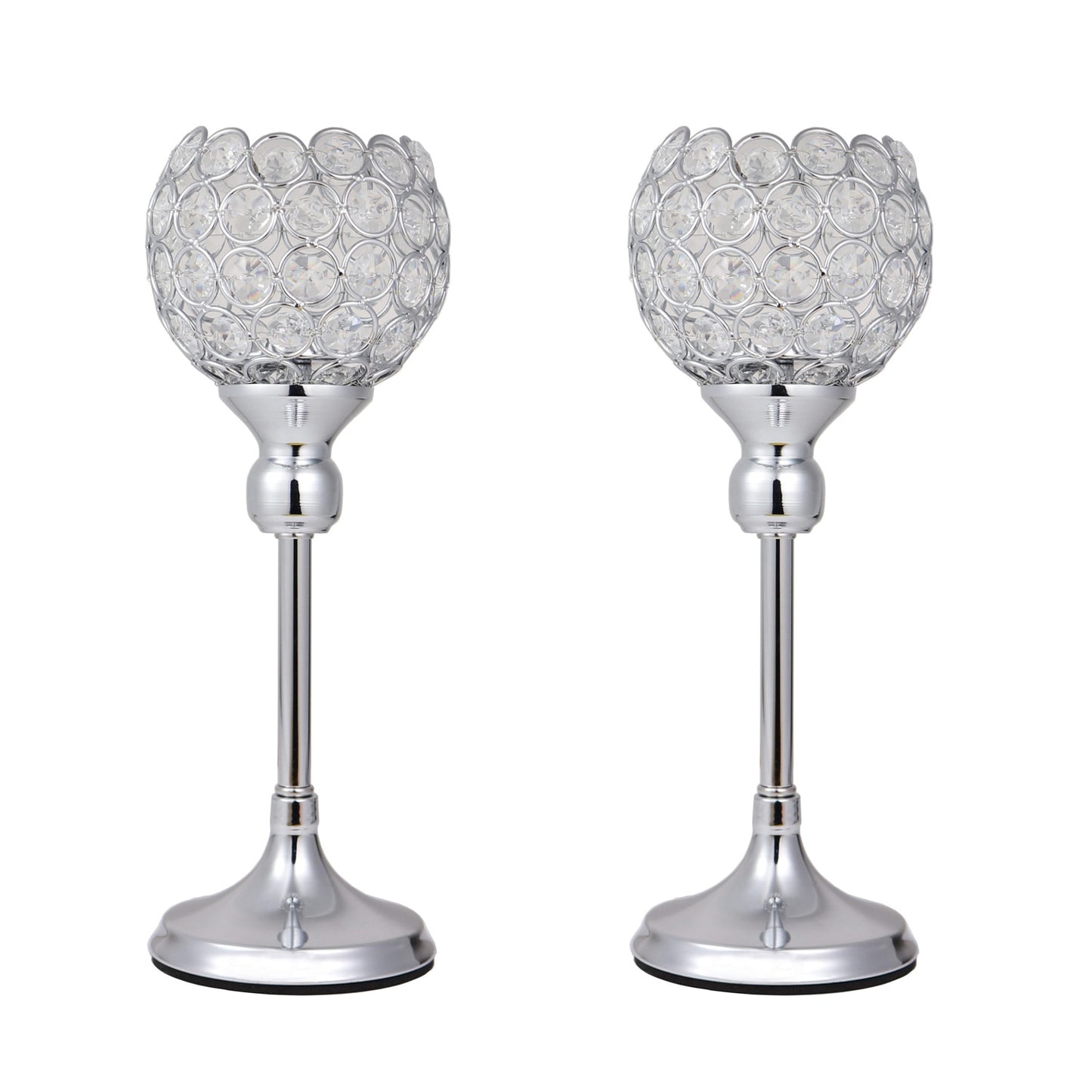 Crystal Tealight Candle Holders Metal Glass Candlesticks Wedding Table Centerpiece Party Christmas Home Decoration