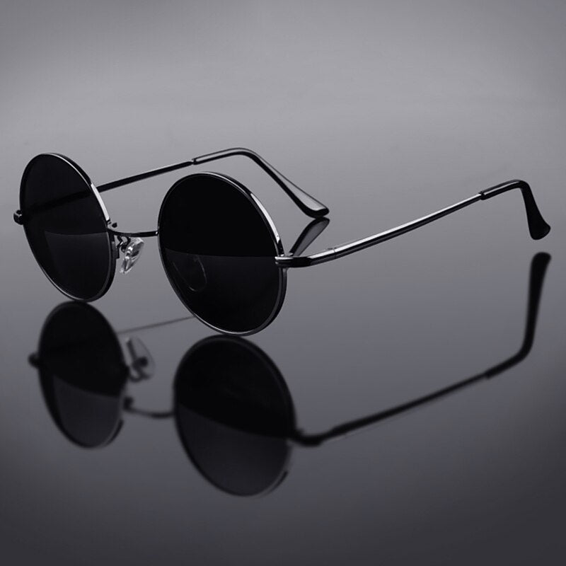 Retro Classic Sun Glasses Round Glasses Men Women Fishing Glasses Goggles Camping Hiking Driving Eyewear Metal Frame Sunglasses
